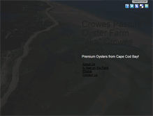 Tablet Screenshot of crowespastureoysterfarm.com